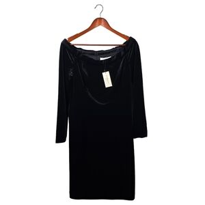 L.K. BENNETT LONDON Velvet Little Black Dress Womens Sz 10